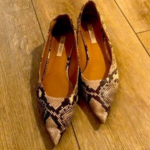 The Fold London snakeskin flats